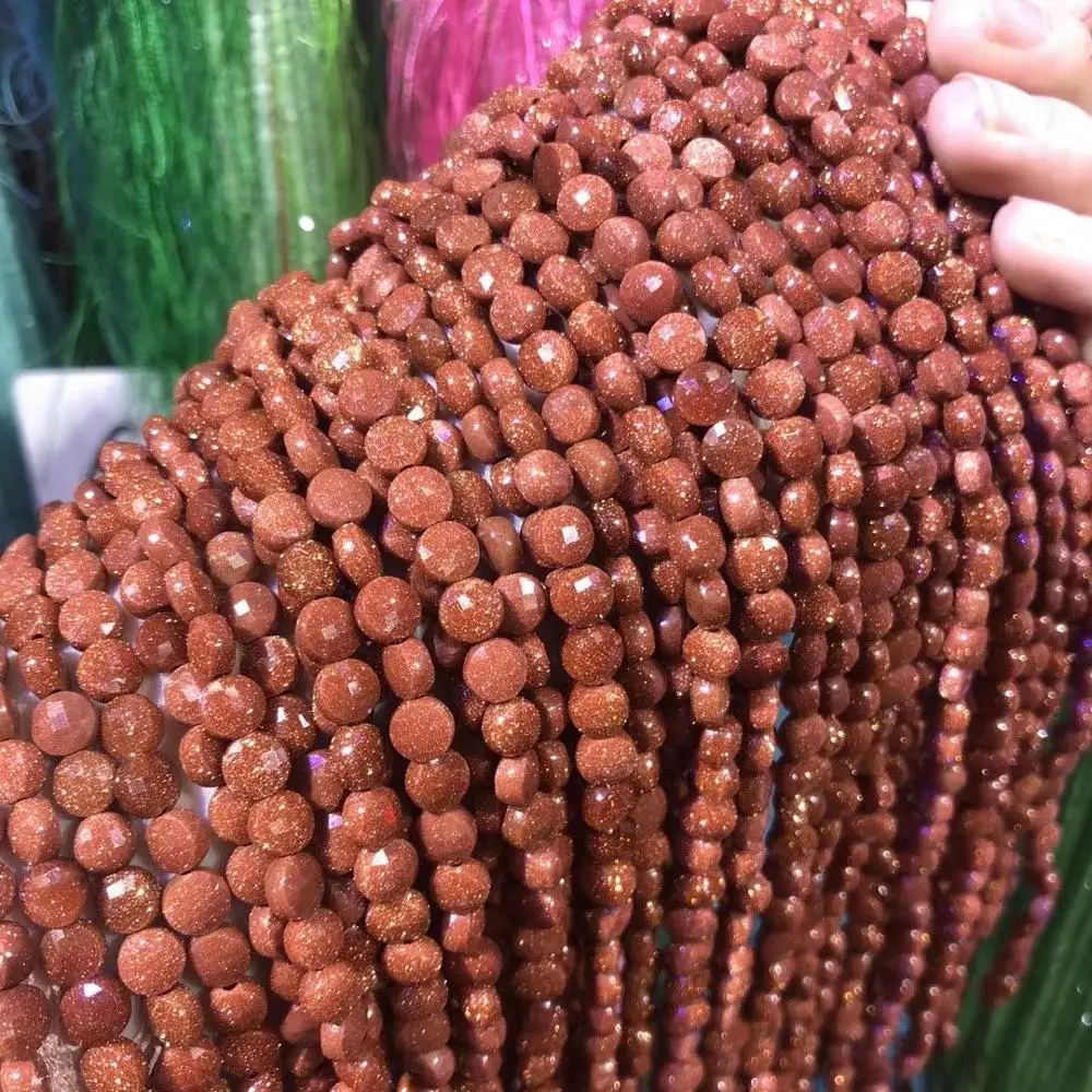 

Natural Stone Beads Section Circular High Quality Punch Loose Beads For Jewelry Making DIY Necklace Bracelet Anklet Accessory