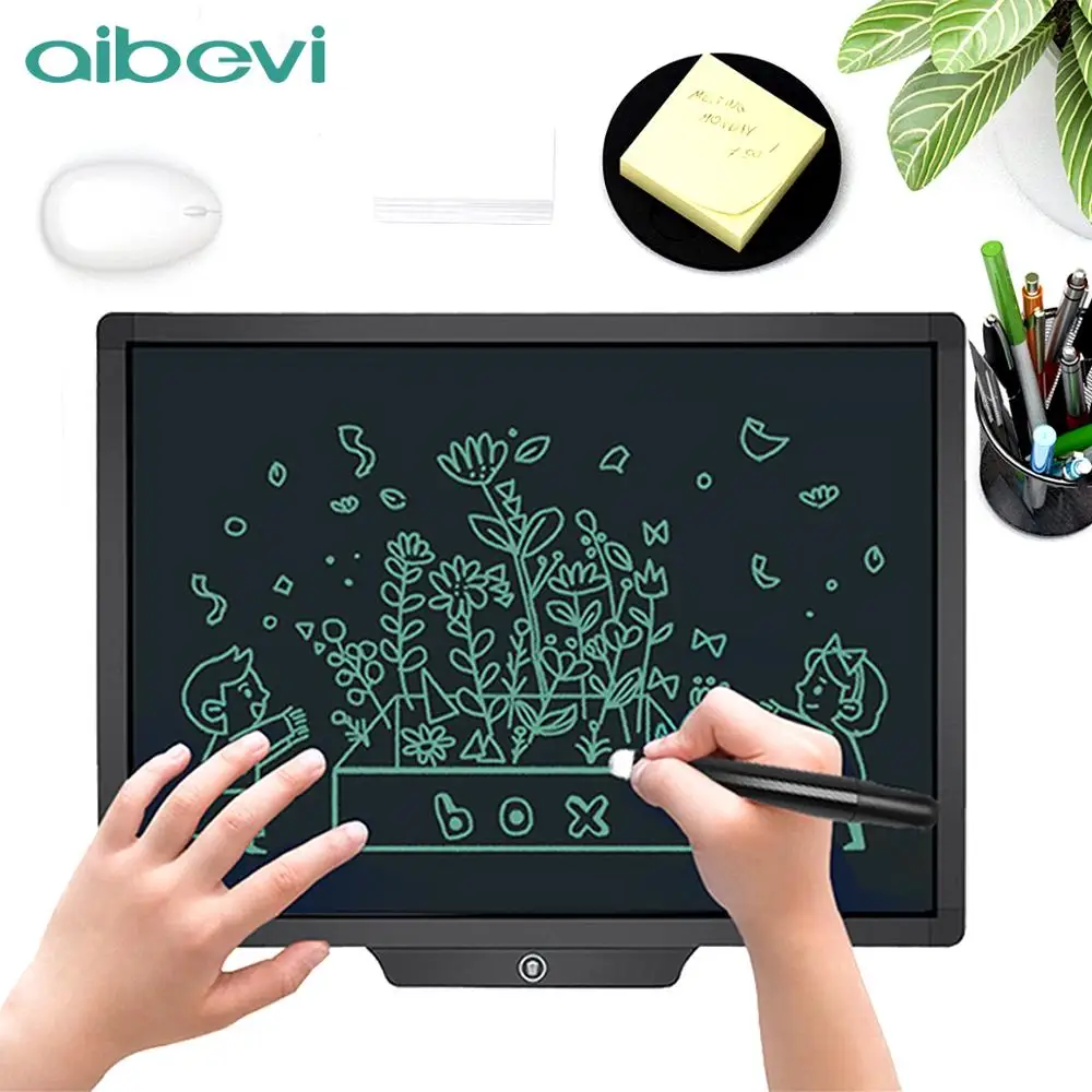 

Aibevi 20 дюймов ЖК-дисплей планшет с цифровым рисунком для рукописного ввода графической информации Pad сообщение Графика доска для детская пис...