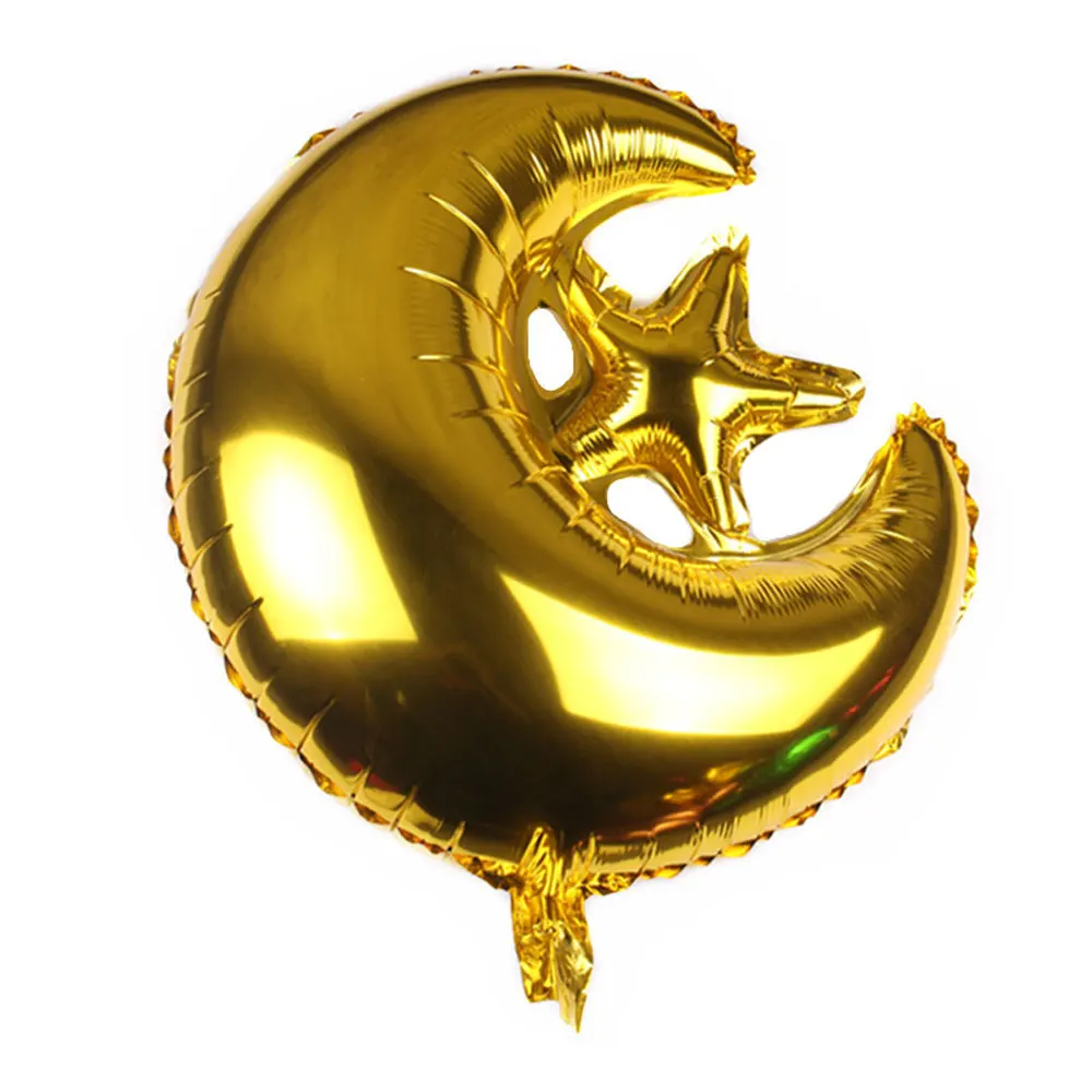 

Moon Star Foil Balloon Ramadan Eid Ballon Happy Birthday Gifts Decorations Kids Inflatable Toys Ball Baby Shower Party Supplies