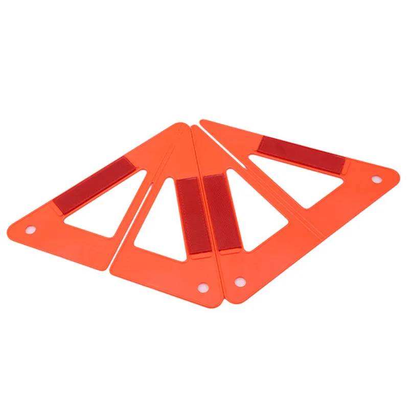 2Pcs Car Warning Triangles Emergency Traffic Signaling Reflective Safety Stop Sign Crossing Detachable Folding |
