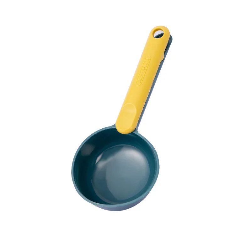 

Multi Purpose Spoons/Cup Measuring Tool ABS Baking Rice Spoon Accessories Plastic Handle Sealing Spoon With Clip Kitchen Gadgets