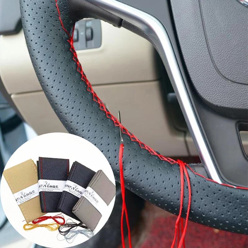 Чехол на руль для Toyota Camry Corolla RAV4 Yaris Highlander/Land Cruiser/PRADO Vios Vitz|Чехлы руль| |