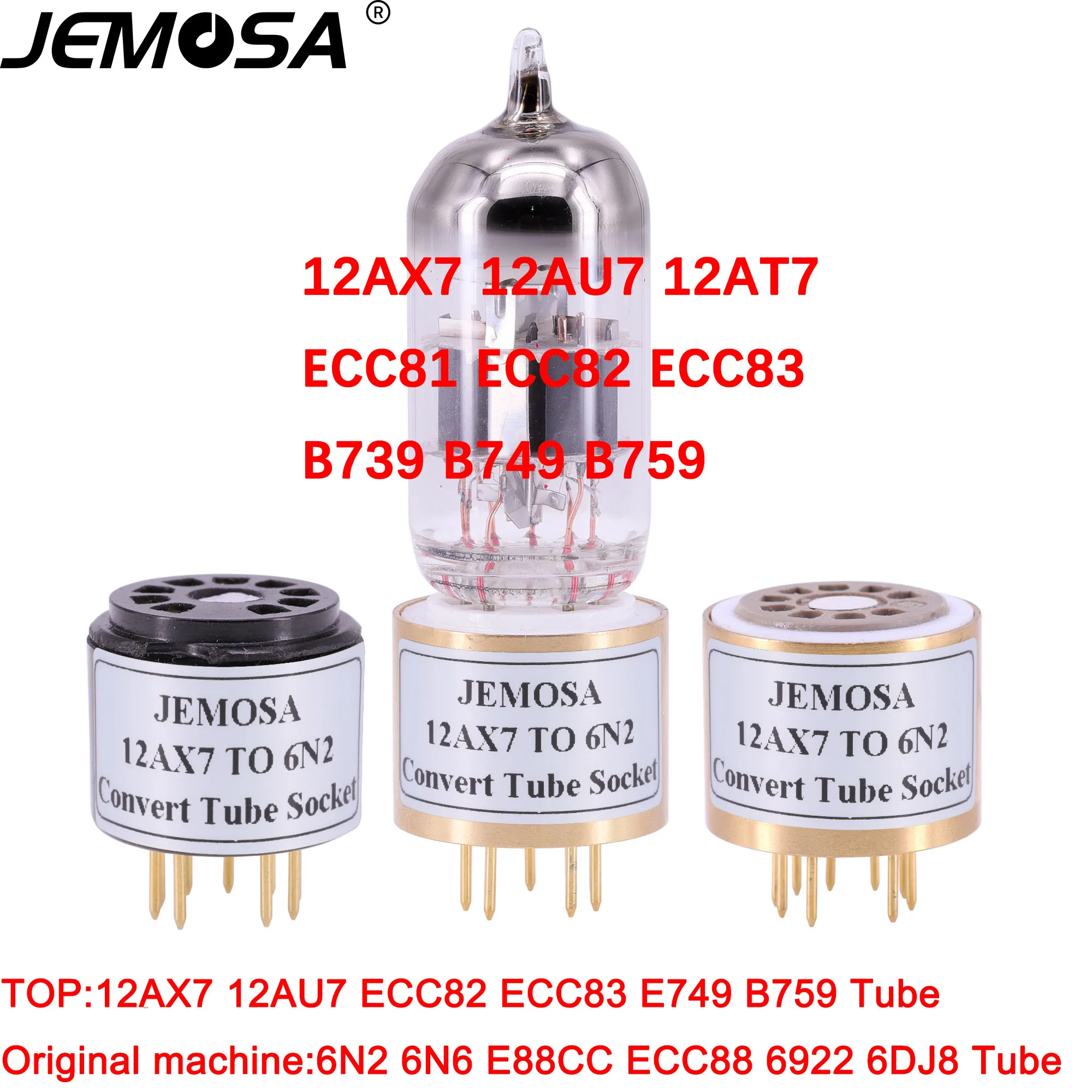 1 шт. 12AX7 12AU7 ECC82 ECC83 до 6N2 6N1 6N6 6922 ECC88 E88CC DIY Аудио Усилитель Вакуумный Трубчатый