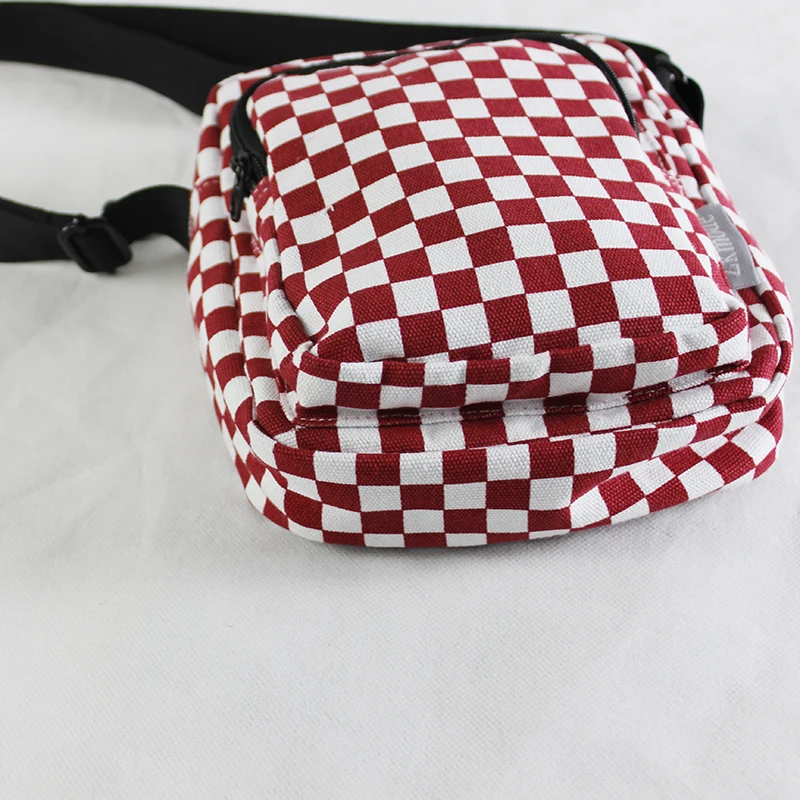 ZKMODE с расцветкой шахматная доска плечевая сумка принтом для мужчин и женщин