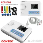 CONTEC ECG100G одноканальный электрокардиограф ЭКГ машина монитор кабель портативный + принтер