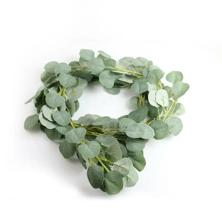 Искусственный эвкалипт гирлянда из ивы зеленые длинные листья растения зелень