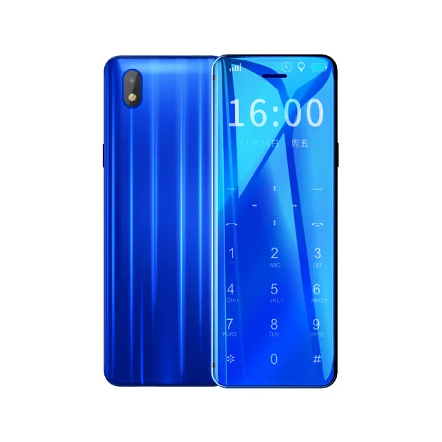Blue Новейший Ulcool V99 металлический корпус сотового телефона Bluetooth 2,0 Dialer MP3-плеер анти-потеря двойная SIM ультратонкий мобильный телефон с кредитной картой - Цвет: Blue