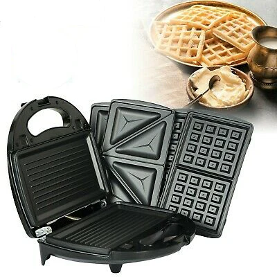 

Многофункциональная вафельница 3 в 1, кухонный тостер-гриль сэндвич Панини