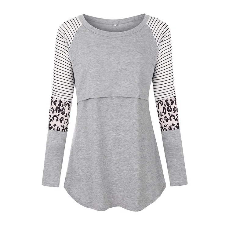 

2020 Autumn Casual Womens Pregnant Maternity Clothes Nursing Tops Breastfeeding T-Shirt Long Sleeve Pregnancy Mother Clothing