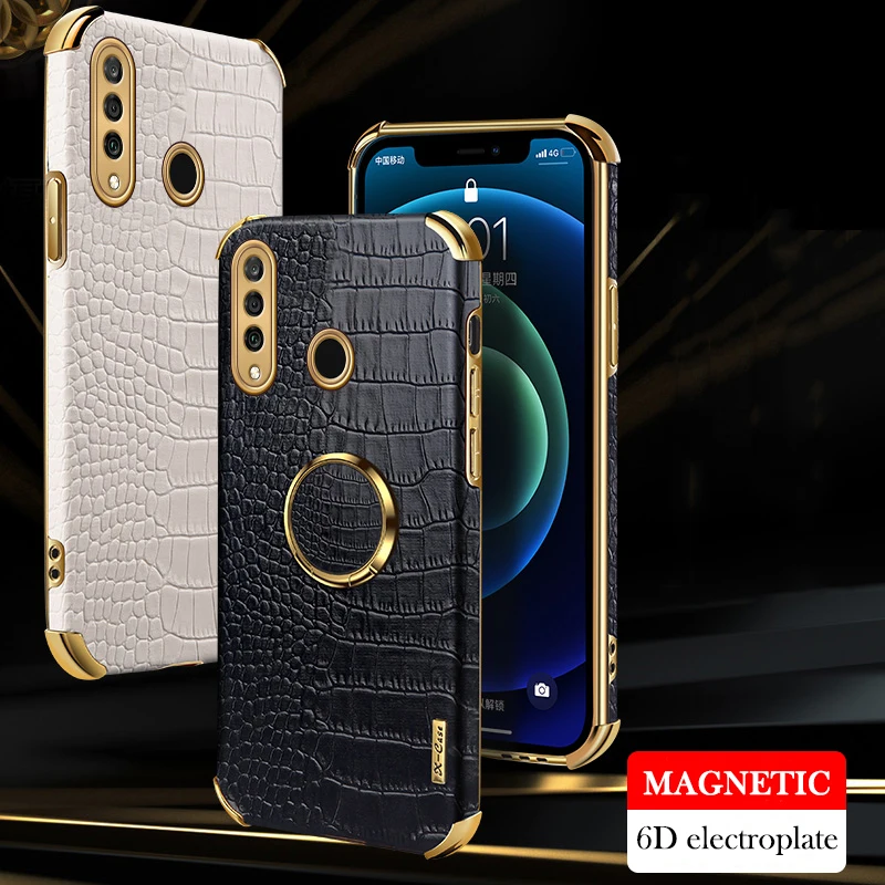 Чехол-накладка для Huawei P30 P40 Lite Pro Plus Mate 20 30 40 Nova 6 7 8 SE Honor View кожа магнитный