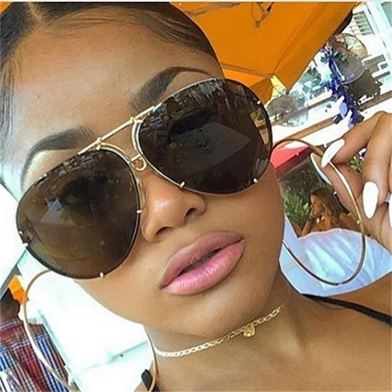 Солнцезащитные очки авиаторы UV400 для мужчин и женщин модные большие солнечные