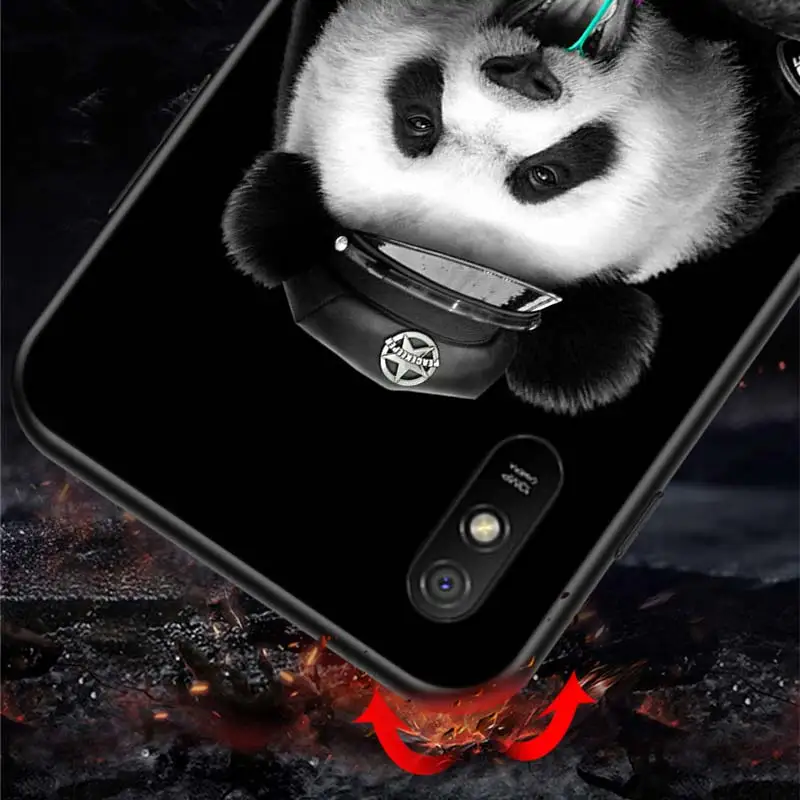 

Cute Panda For Xiaomi Redmi K30 Ultra 10X 9C 9A 9 Prime GO K20 8A 8 7A 7 S2 6A 6 5 4X Pro 5G Black Phone Case