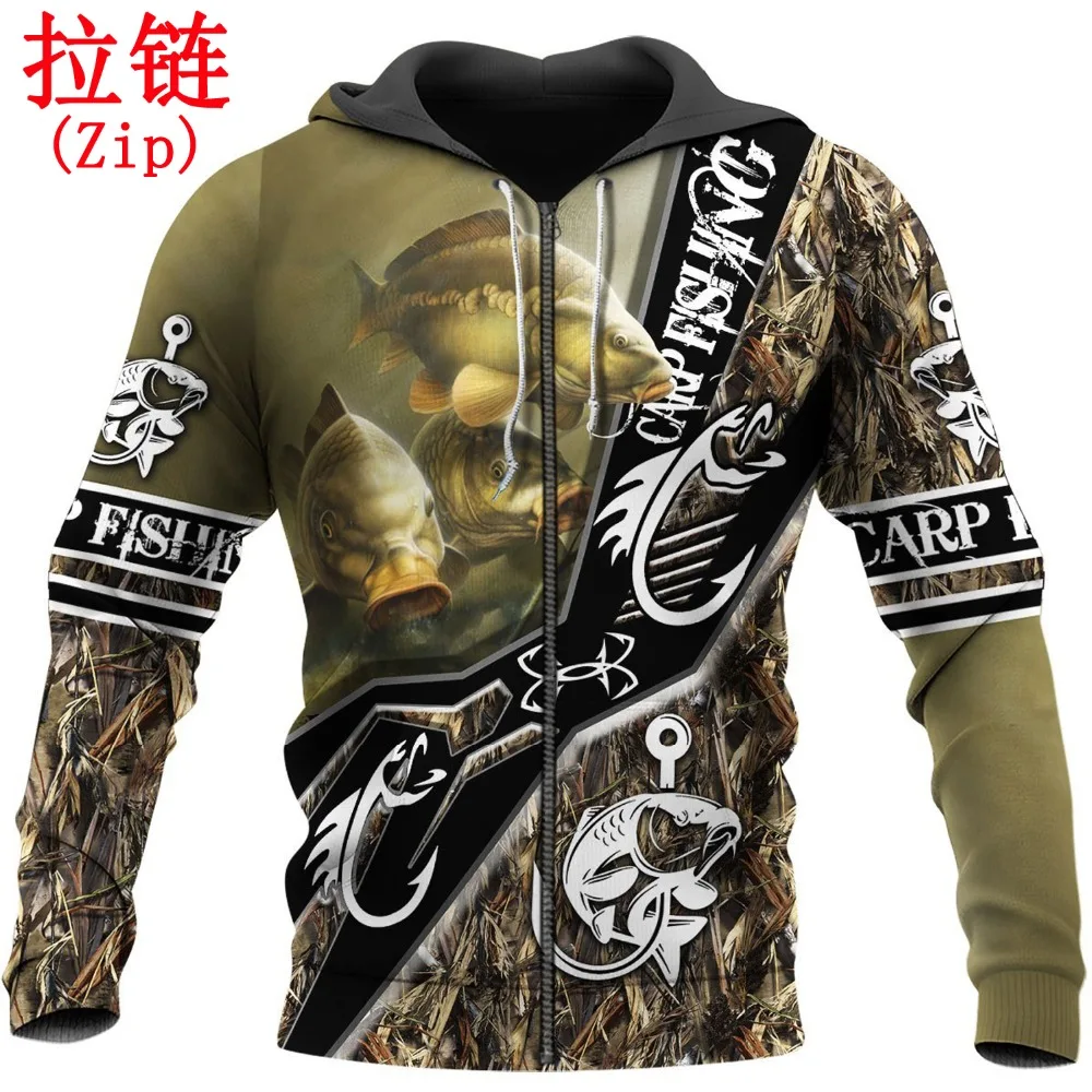 

Carp fishing pattern 3d all printed hooded for man / woman harajuku fashion animal hoodie casual jacket pullover