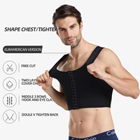 013 260g randomly cut back support middle three breasted compression plastic chest small back vest