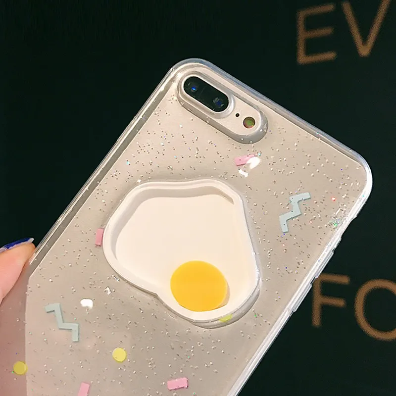 Инновационный прозрачный желтое яйцо чехол для телефона мягкий силиконовый