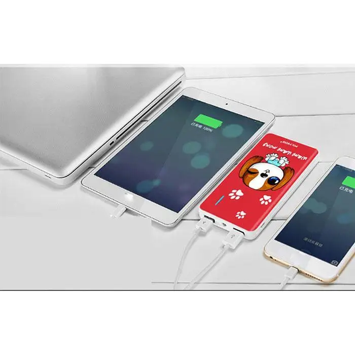 Power bank 10000 мАч портативное мобильное зарядное устройство телефон милая собака Catoon Внешняя батарея power bank Poverbank свет для iPhone Xiaomi
