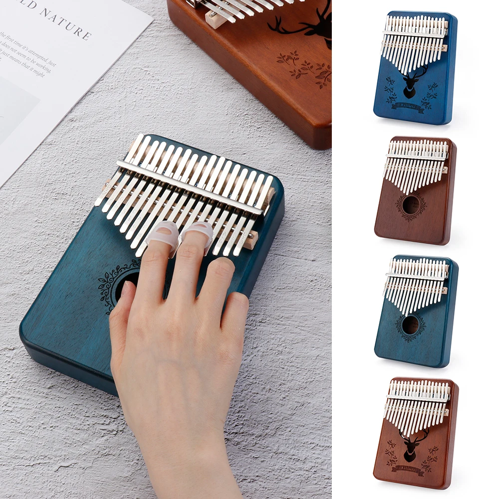 Калимба с 17 клавишами пианино одной доской высококачественное дерево красное