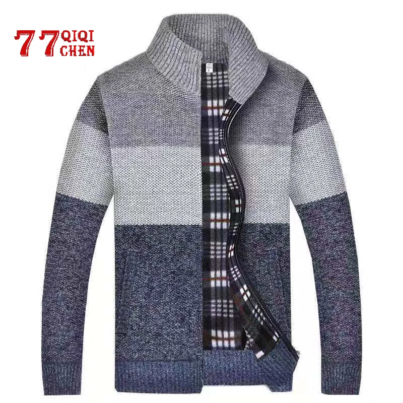 Свитер мужской осенне зимний свитера пальто из искусственной шерсти толстый