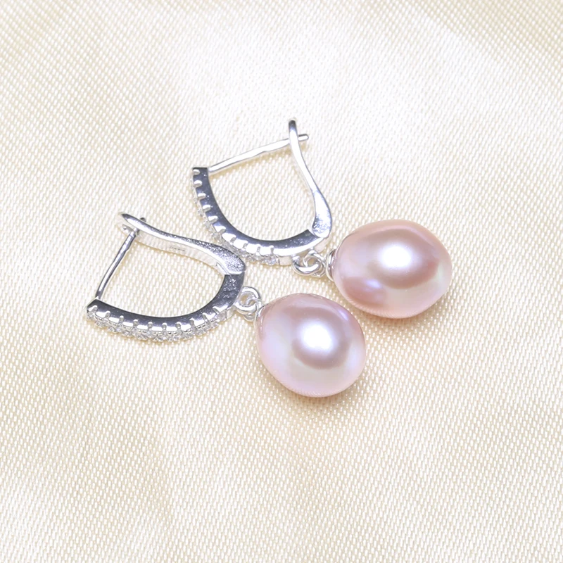 Женские серьги подвески с натуральным жемчугом Свадебные/вечерние из