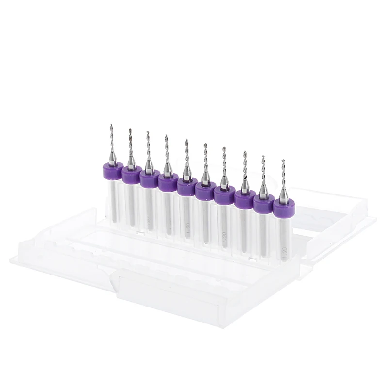 

10Pcs 1.2mm Carbide 3.175 Shank PCB Drill Bits Drilling Set Woodworking Tool W0YF