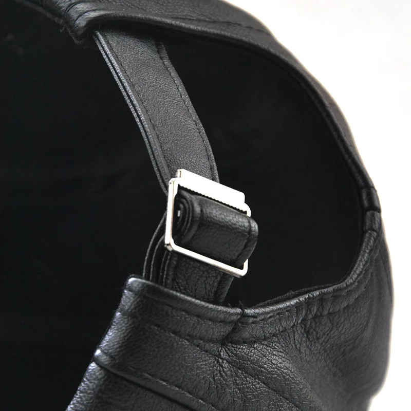 Wholesale High Quality Autum Winter Duckbill Beret PU Leather Flat Cap for Men Women Beret Hat Winter Visors Cap Snapback Hat