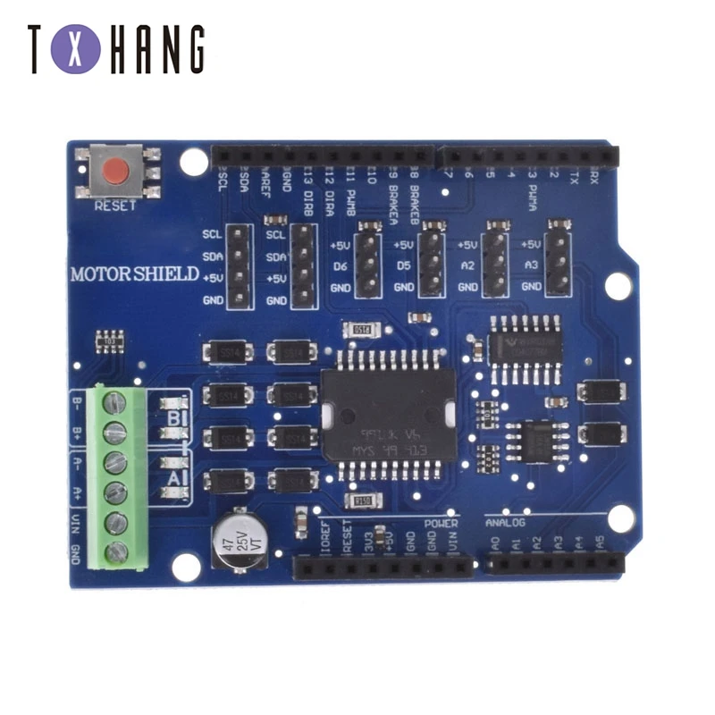 Модуль двигателя для Arduino uno L298N L298P R3 защитный экран 5 в 12 В 2 А полосный мостик UNO