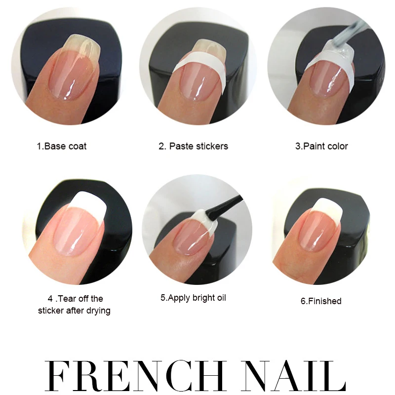 1 упаковка Типсы для французского маникюра и нейл арта 2020|Стикеры наклейки| |