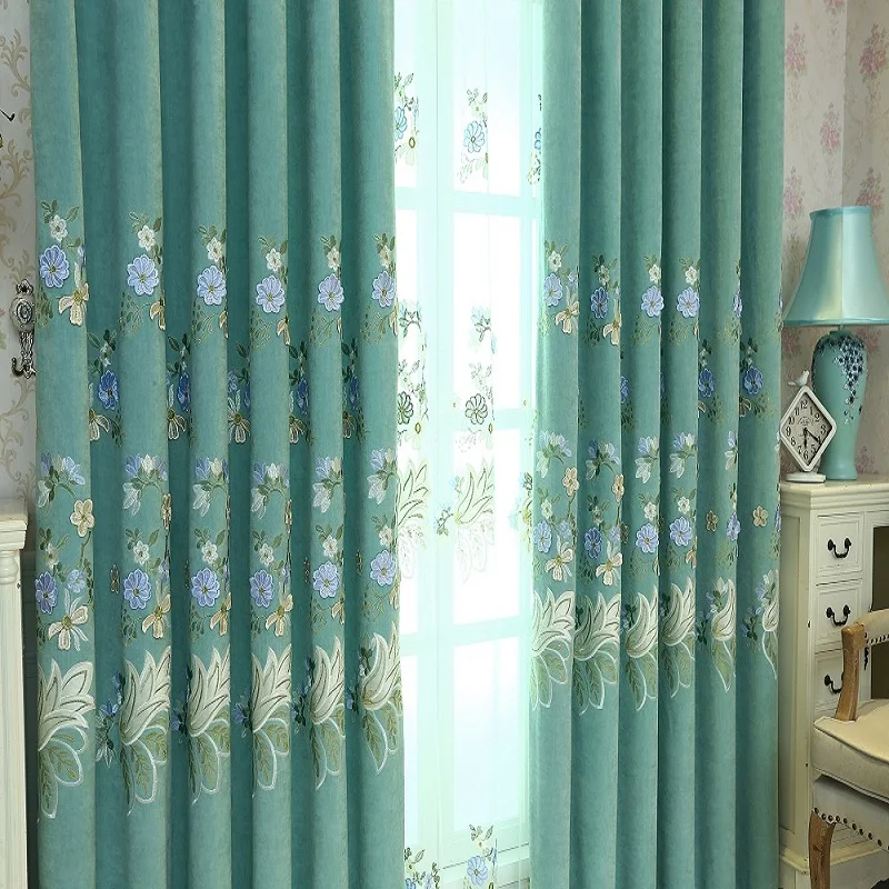 Шениль жаккардовые европейские роскошные классические шторы с вышивкой