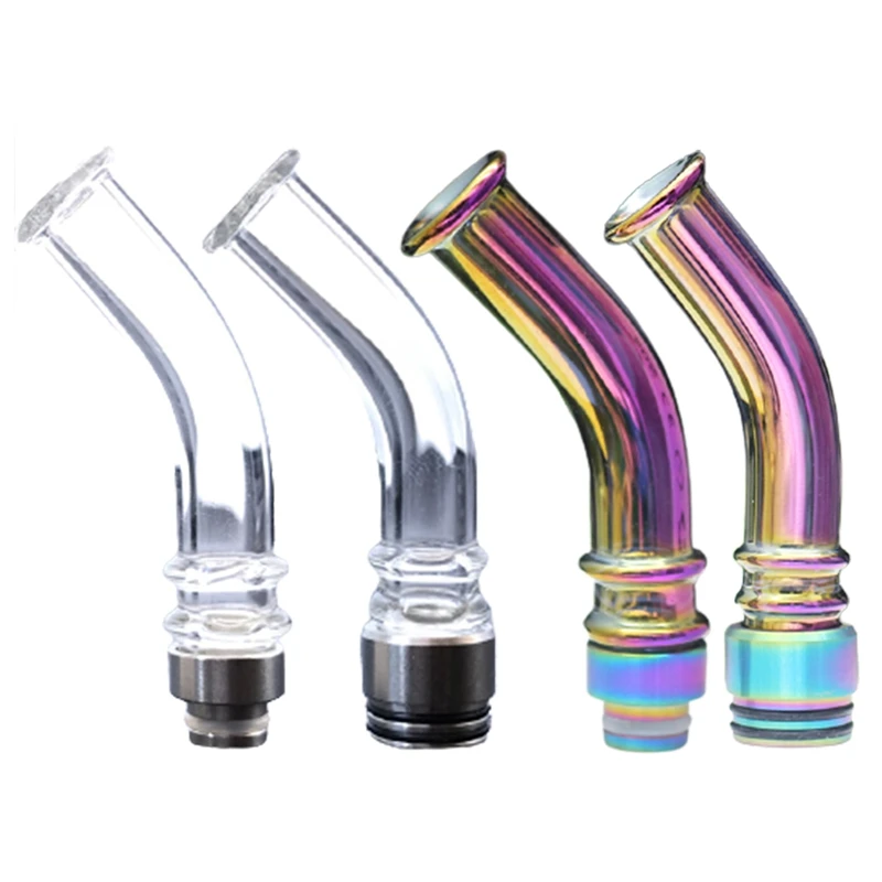 

810 Long Curved Glass Drip Tip 510 Lengthen Drip Tip Mouthpie for e-cigarette 510 / 810 Thread Atomizer Vape Vaporizer