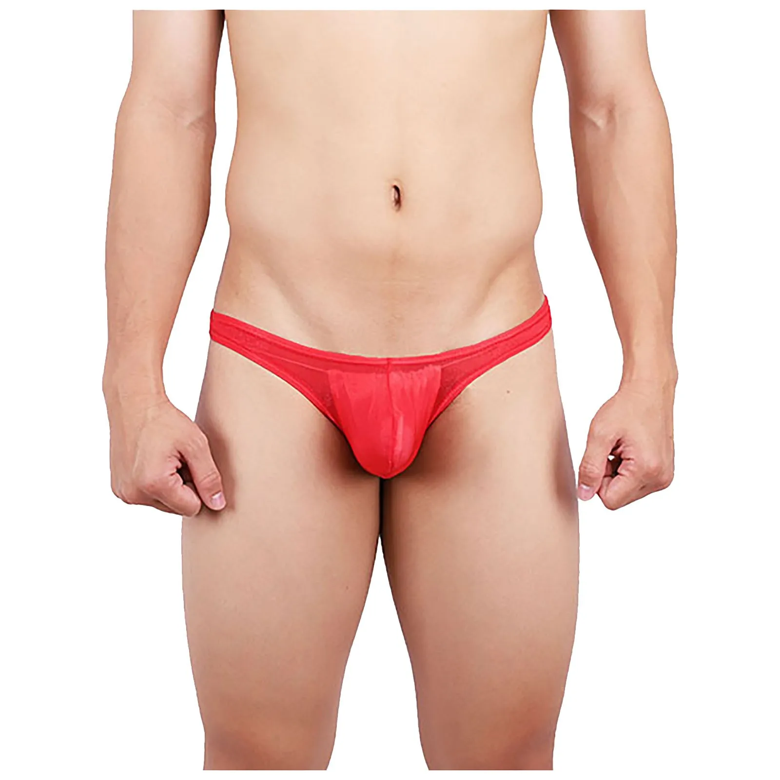 

Mens Lingerie Underwear Stretch Bikini G-string Thong Briefs Underwear Comfortable Sweat-absorbent Bikini Ice-silk Cool Thong