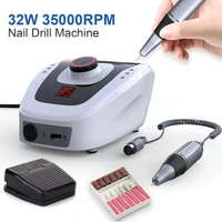 electric nail drill machine 32w 35000rpm nail art equipment manicure machine accessory electric nail file nail drill bit tool