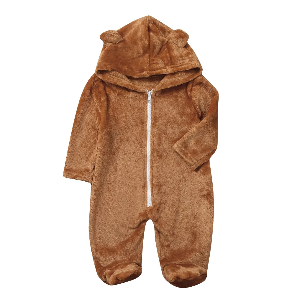 Комбинезон для новорожденных мальчиков; Roupa; Одежда для новорожденных девочек; зимние комбинезоны с медвежьими ушками; флисовые теплые детские комбинезоны; костюм с длинными рукавами;#20