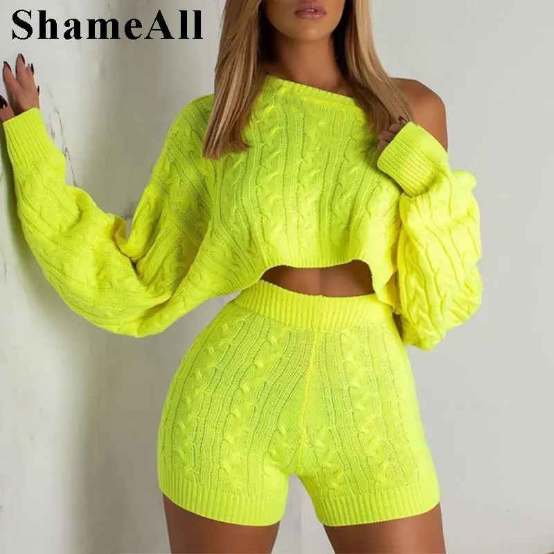 Женский сексуальный ребристый комплект из 2 предметов одежда для отдыха костюмы