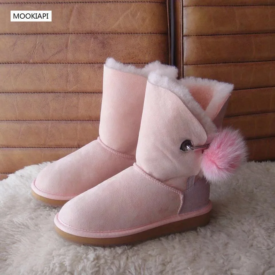 В 2019 году сапоги из овчины и меха для женщин в Китае женские ботинки 100% чистой