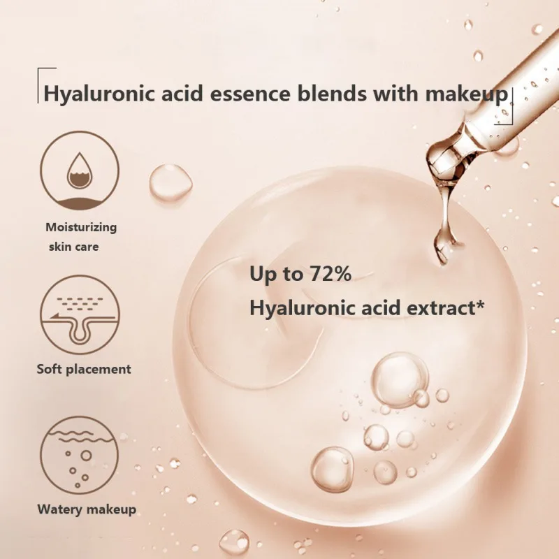 Hyaluronic Acid Liquid Foundation Moisturizing Cover Blemishes Even Skin Tone Hydrating Hot Selling | Красота и здоровье