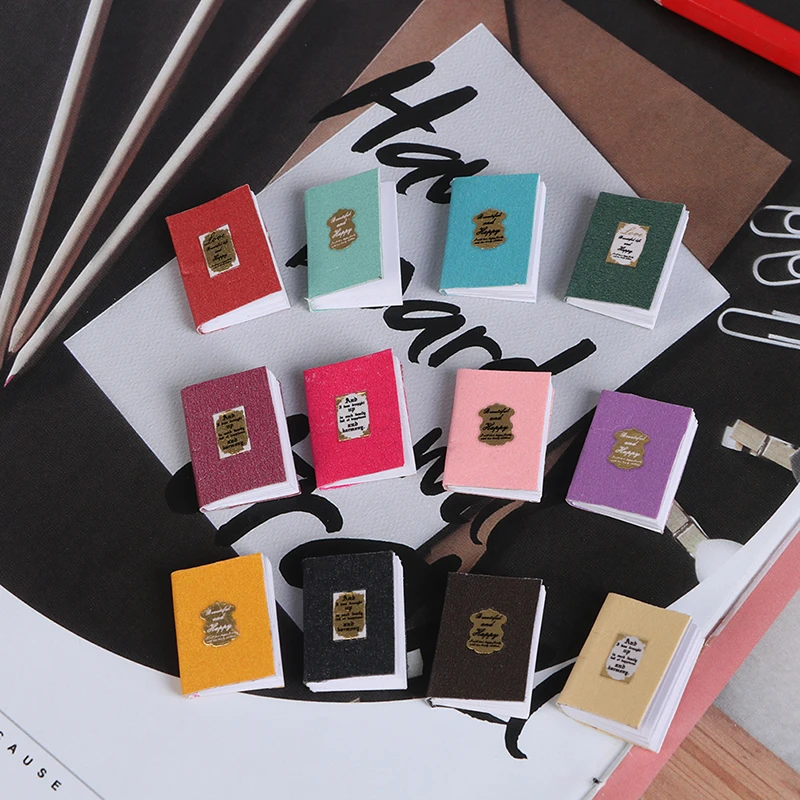 4 шт./компл. мини книги на солнечных батареях 1:12 кукольный домик миниатюрная