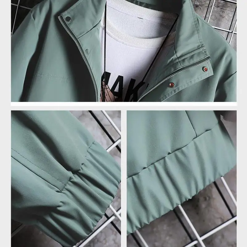 

Men's Casual Waterproof Jacket Men Spring Autumn Windbreaker Bomber Jacket Male Raincoat Windproof Coat