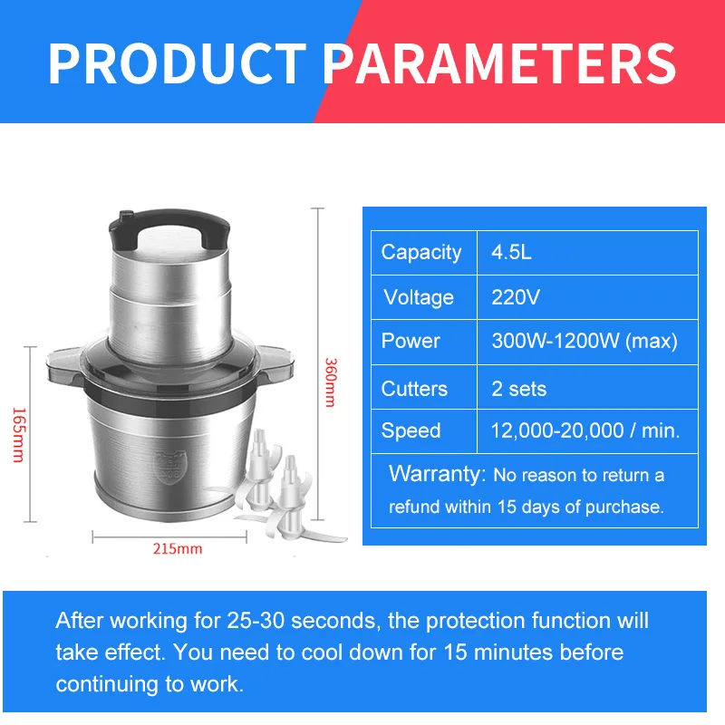 Мясорубка блендер для домашнего использования безопасная пищевых продуктов