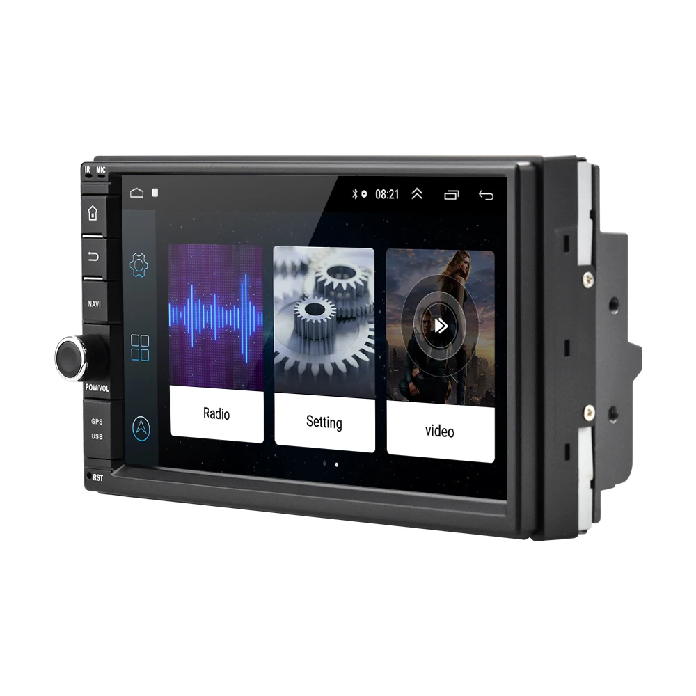 Podofo Android автомобильный мультимедийный MP5 проигрыватель 2 Din радиоприемник FM 7