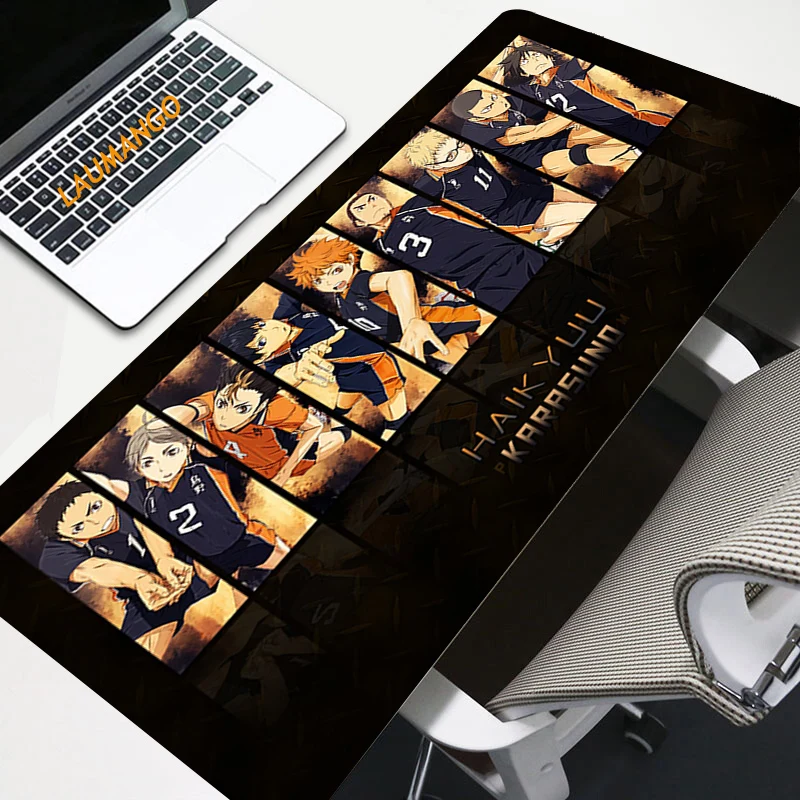 

Haikyuu Mouse Pad Gamer Anime 900x400 Notbook Mouse Mat Gaming Accessories Mousepad Large New 2021 Hot Sale PC Desk Mat CSGO LOL