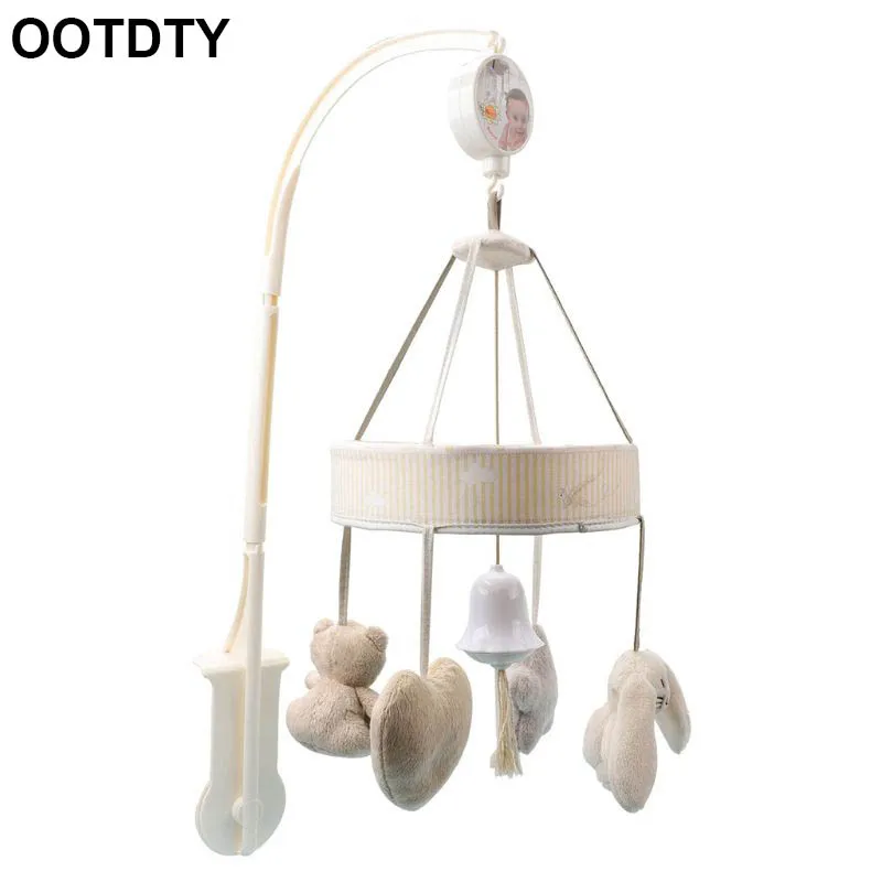 

Детская кроватка Мобильная погремушка 0-12 месяцев вращающаяся кровать колокольчик плюшевая игрушка Младенцы Новорожденные успокаивающие ...