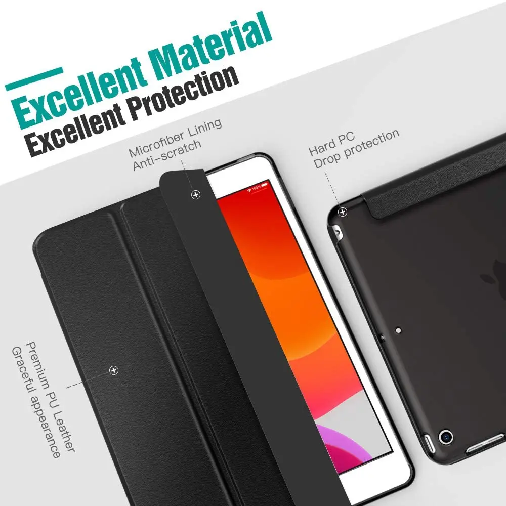 Чехол Funda для iPad 7 го 8 поколения смарт чехол Apple 10 2 2019 A2197 A2198 A2200 магнитный флип с