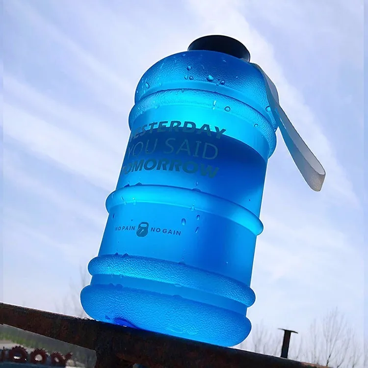 2.2L Frosted 700 мл/л большая емкость бутылка для воды для питья, Спортивная,, тренажерный зал, чайник для тренировки на открытом воздухе, для пикника, велосипеда, скалолазания, большая чашка, кувшин - Цвет: 2.2L Frosted
