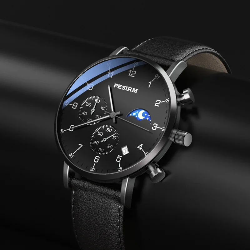 2020 календарь движение носит Серебристые водонепроницаемые наручные часы год