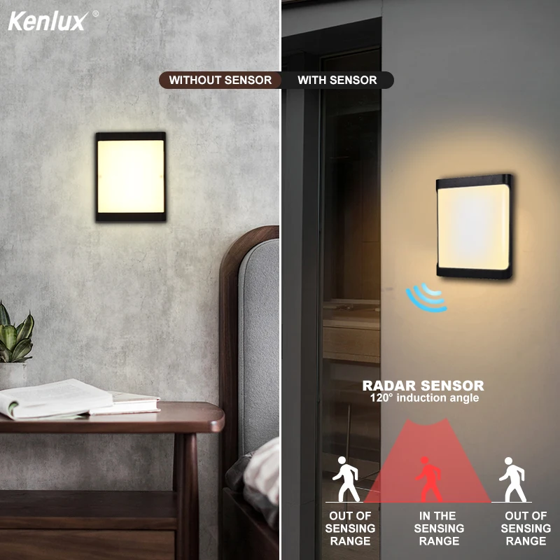 

Датчик радара 18 Вт пластиковый водонепроницаемый наружный светодиодный настенный светильник для внутреннего крыльца настенный светильни...