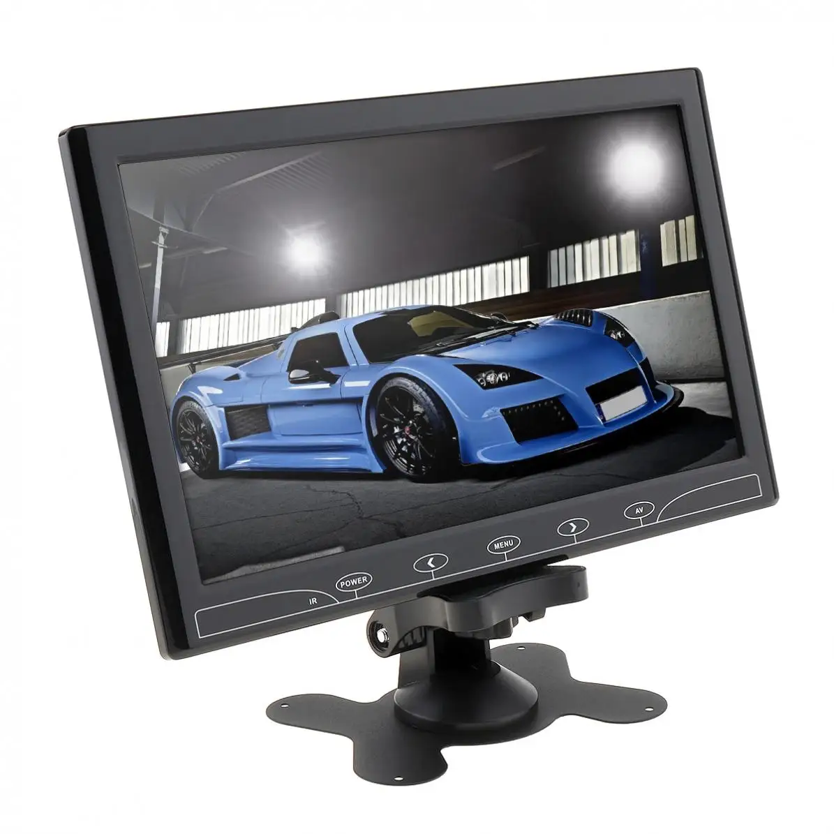 10,1 дюймов 16:9 HD 1024*600 TFT lcd цветной автомобильный монитор заднего вида 2 видео вход DVD VCD подголовник Поддержка аудио видео HDMI VGA