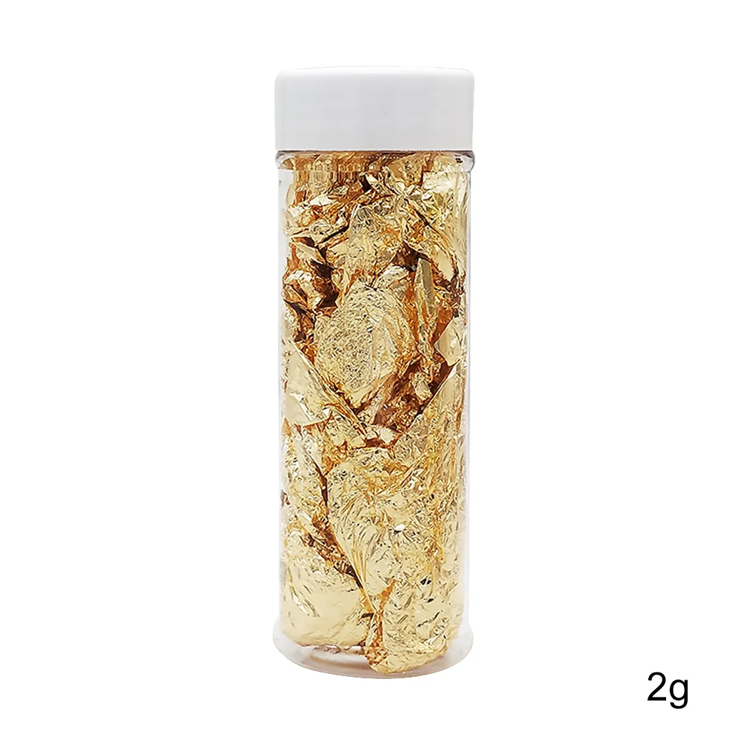 

2/3g Shiny Gold Leaf Flake Luxury Resin Art Decoration Handicrafts Gilding Decoration Jewelry Making Supplies