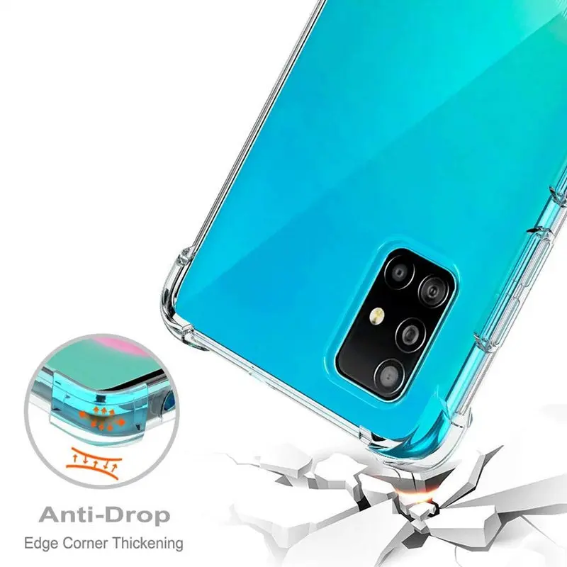 Чехол для телефона samsung Galaxy A51 2020 чехол противоударный из мягкого ТПУ силиконовый