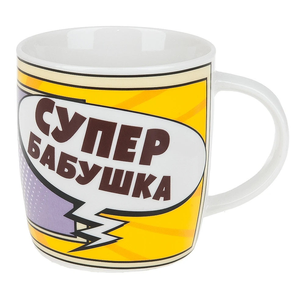 Кружка керамическая "Супер семья" 380мл. | Дом и сад