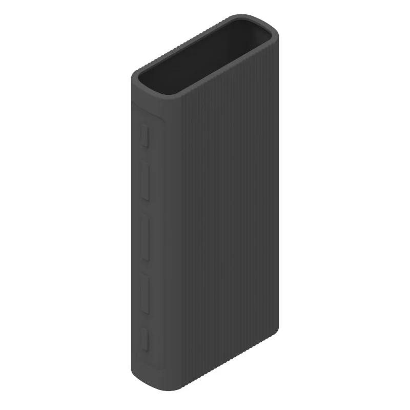 Черный Внешний аккумулятор, силиконовый защитный чехол, чехол для Xiaomi power bank 3, 20000 мА/ч, двойной USB порт, защитный чехол - Цвет: Черный
